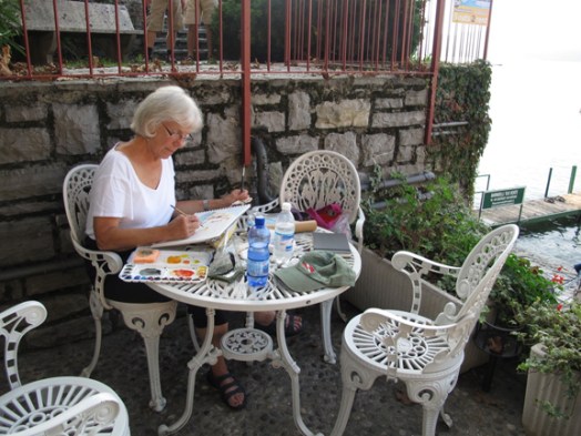 Carol sketching.Varenna.web