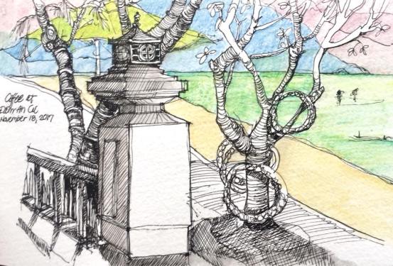 Dam An Cu, road from Hue to Hoi An.Coffee break